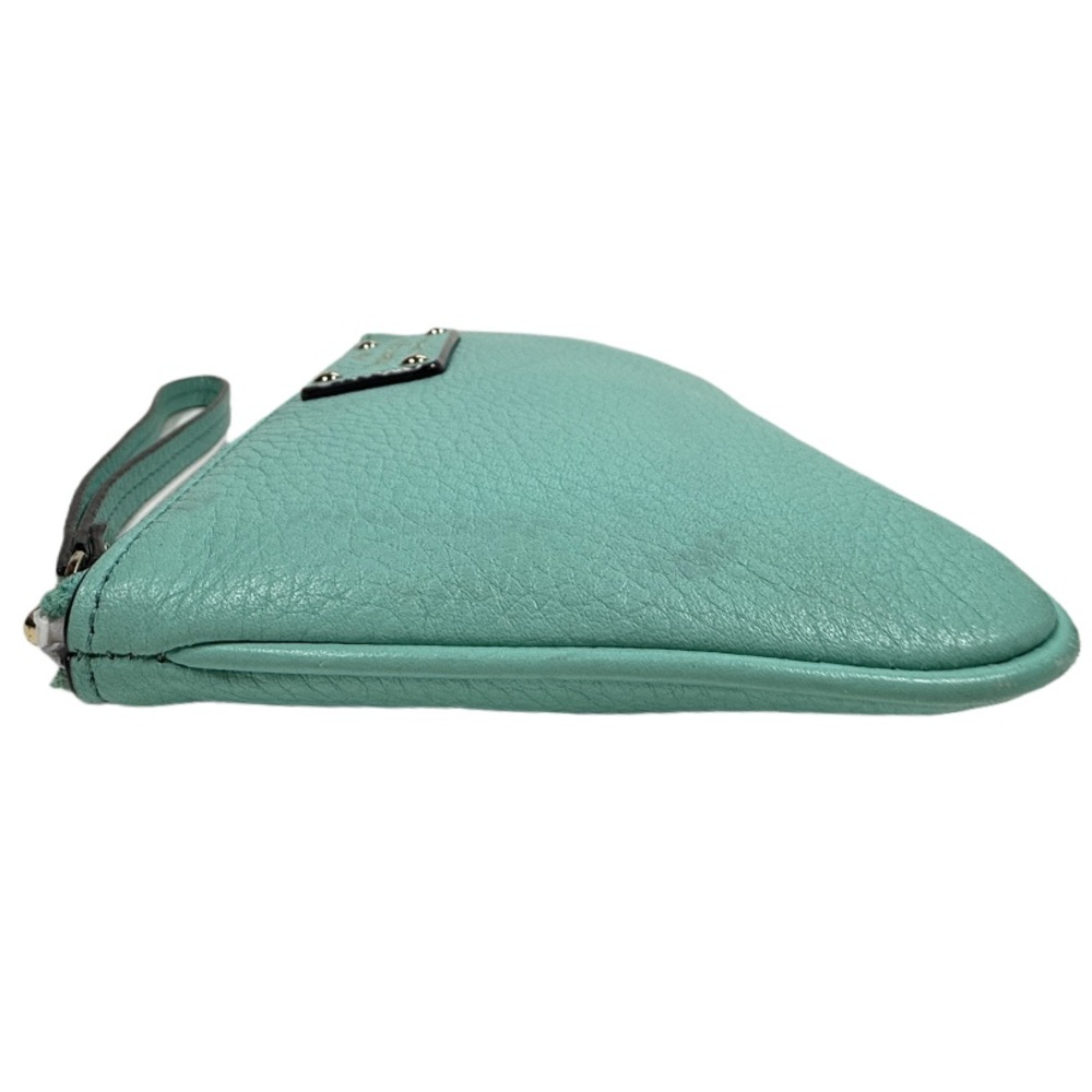 KATE SPADE | Wristlet Top Zip Teal Pebbled Leather Classic Preppy Vacation - Picture 3 of 16